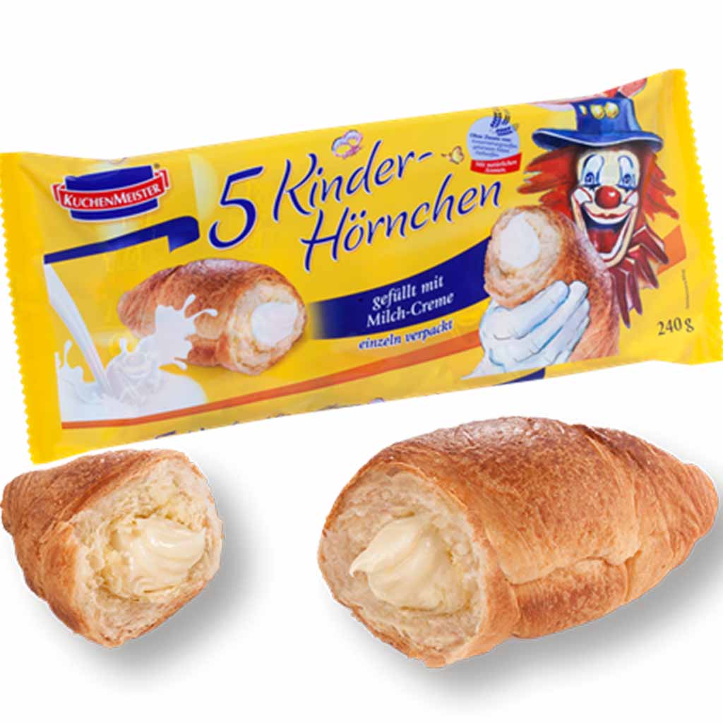 Kuchenmeister Kinder Hörnchen gefüllt mit Milch-Creme 5x48g=240g MHD:9.5.24