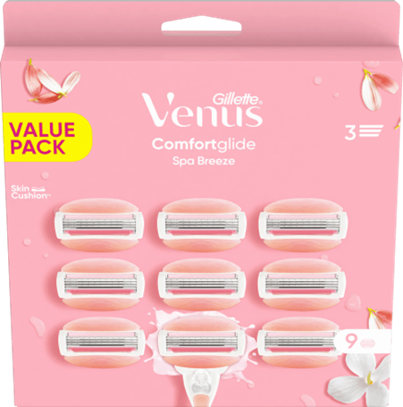 Gillette Venus Rasierklingen, Comfortglide Spa Breeze, 9 Stück