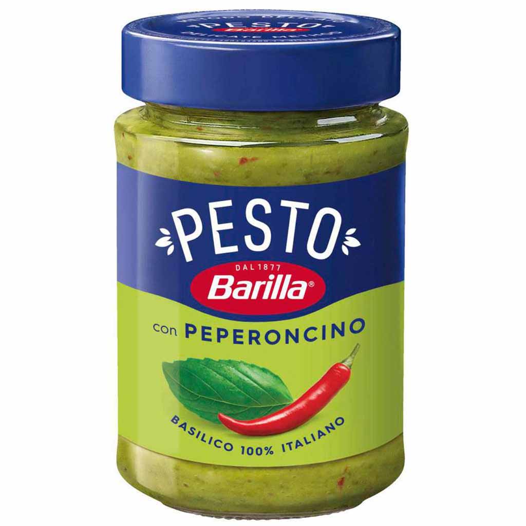 Barilla Pesto Basilico con Peperoncino 195g, 8076809578264