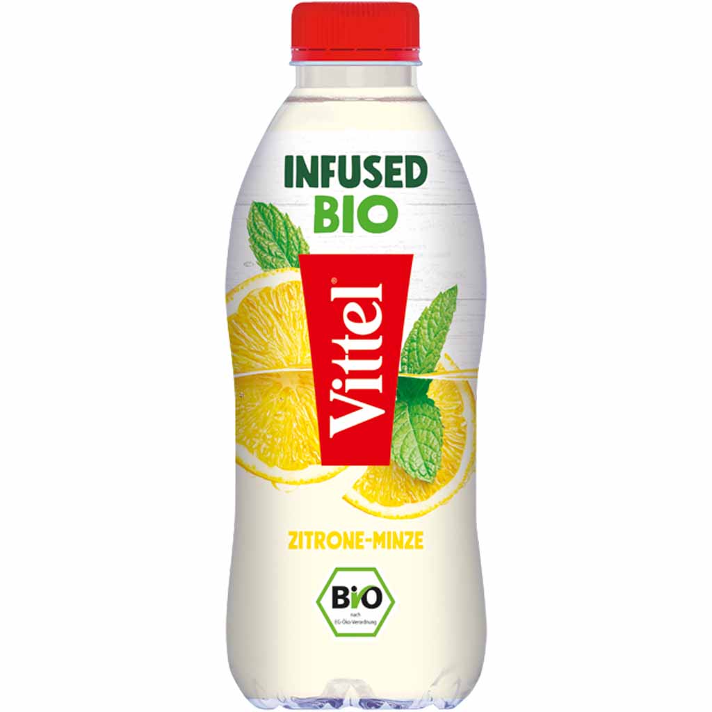 6x Vittel Infused Bio Zitrone-Minze á 0,75l=4,5l MHD:29.9.21