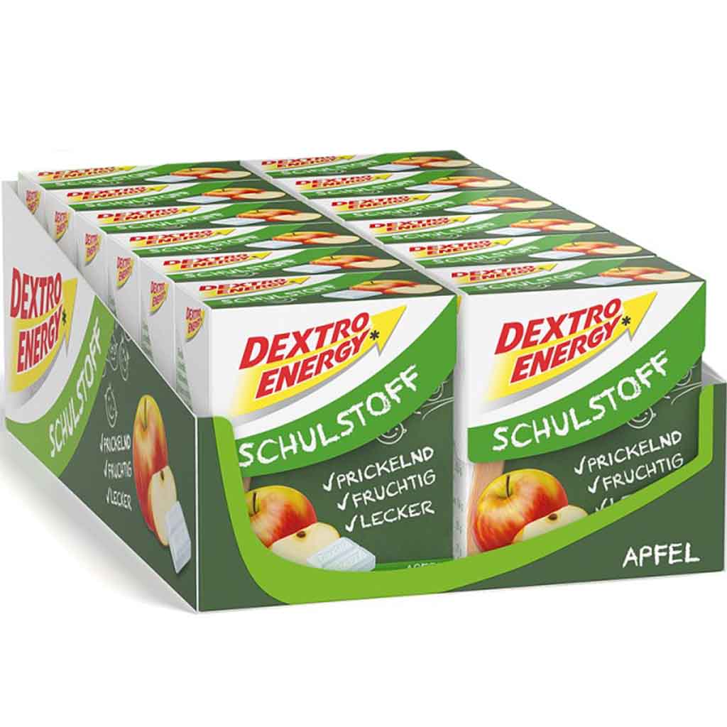 12x Dextro Energy Schulstoff Apfel á 50g=600g MHD:30.3.25