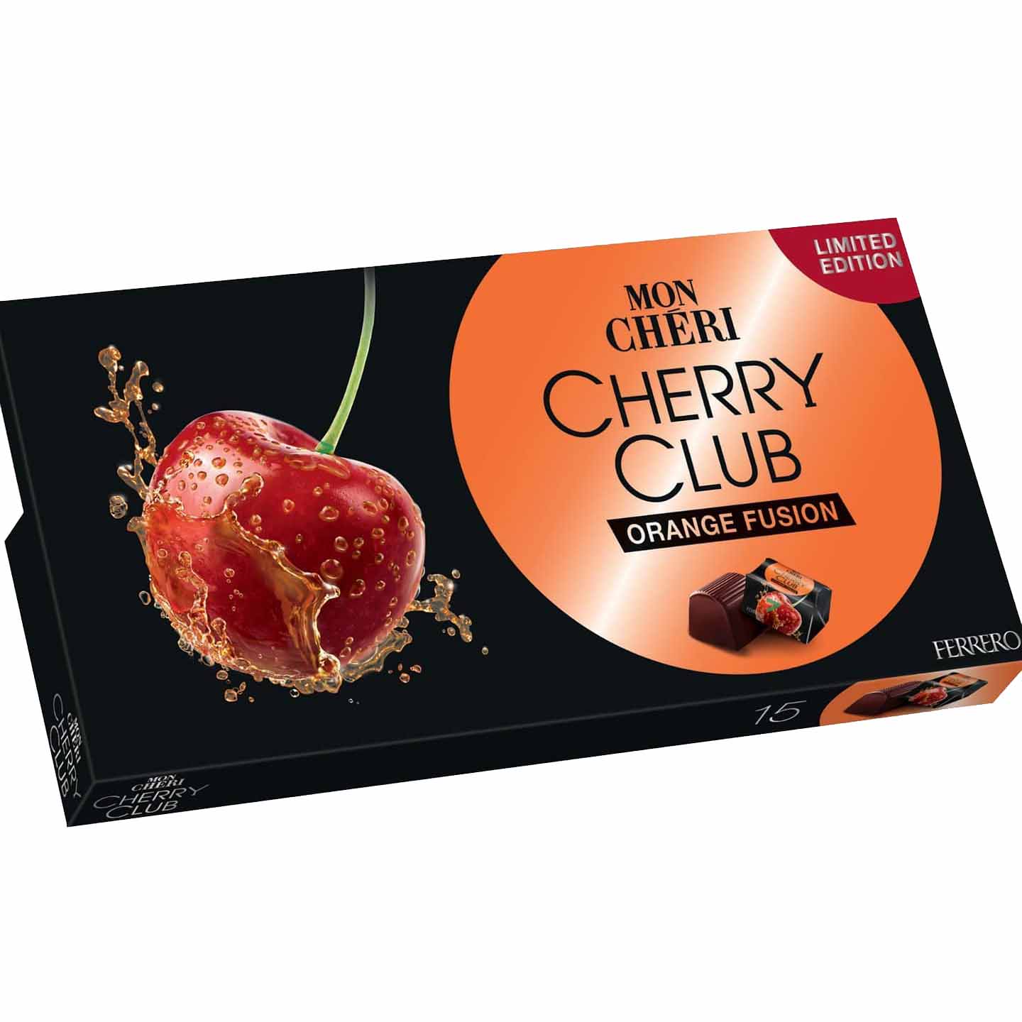 Ferrero Mon Chéri Cherry Club Orange Fusion 15er 157g MHD:12.3.23