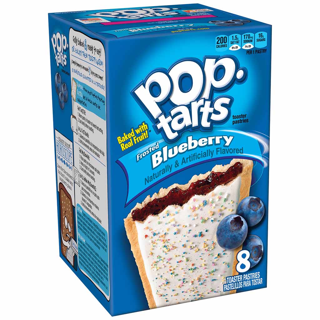 Kelloggs Pop-Tarts Frosted Blueberry Kekse 384g MHD:19.3.23