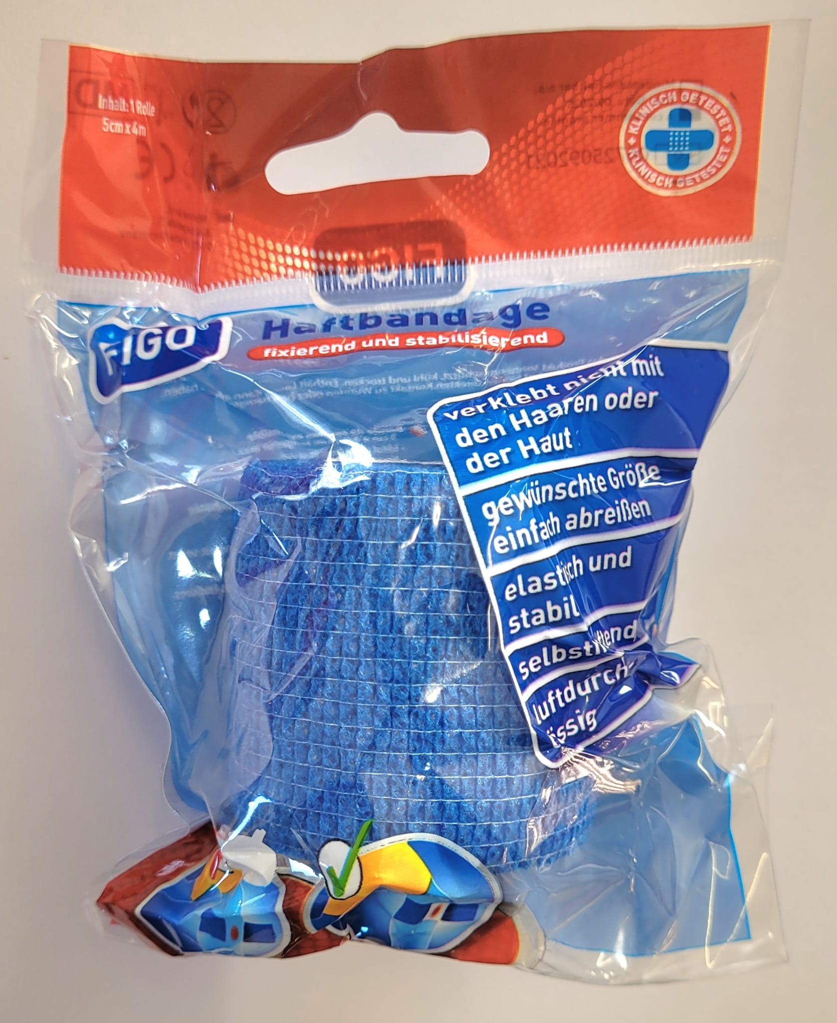Selbsthaftende Bandage 5 cm x 4m MHD:30.8.27