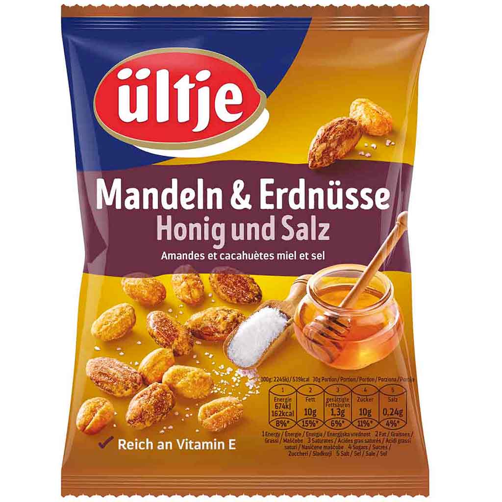 ültje Mandeln & Erdnüsse Honig und Salz 200g MHD:30.4.25