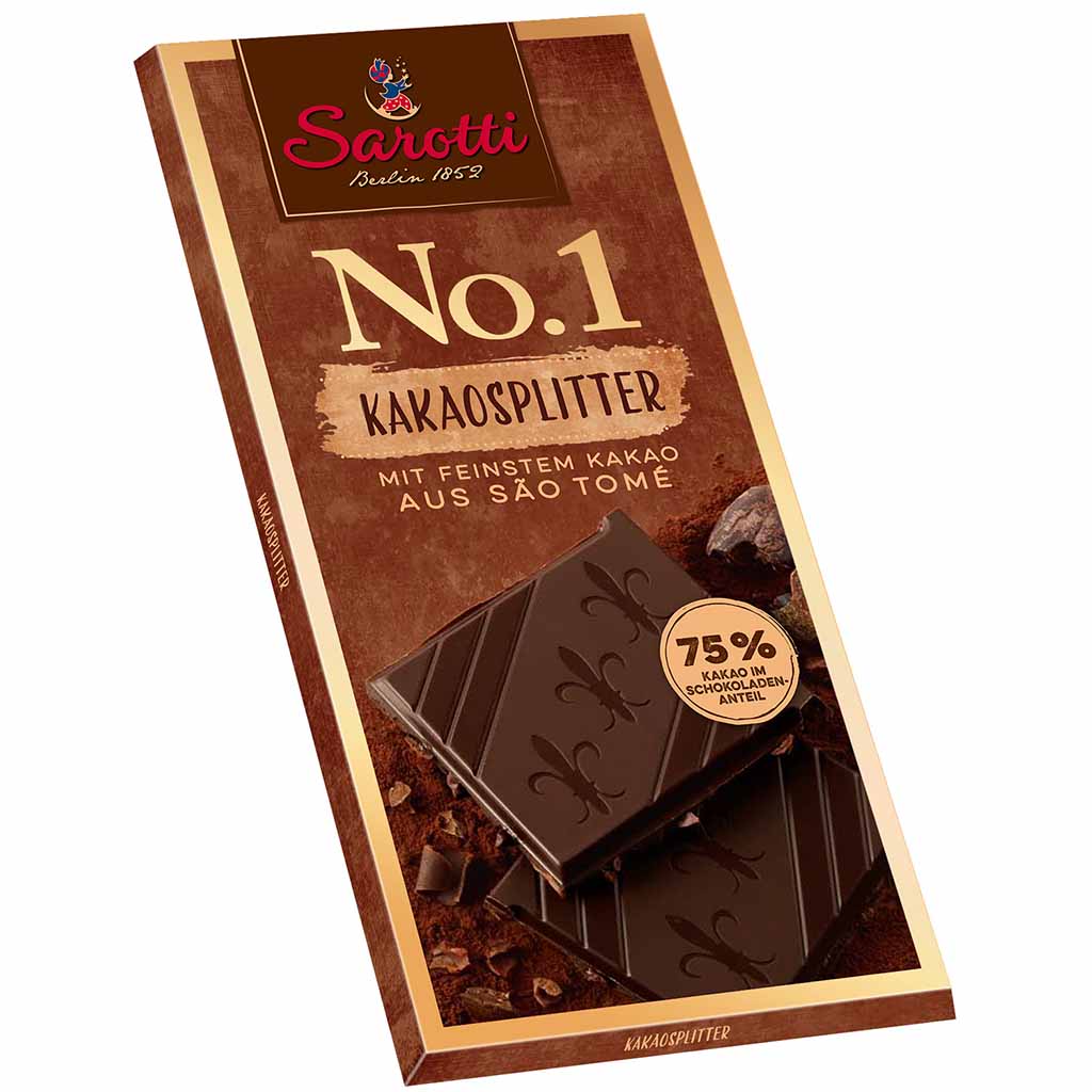 Sarotti Tafelschokolade No.1 Kakaosplitter 100g MHD:8.6.25