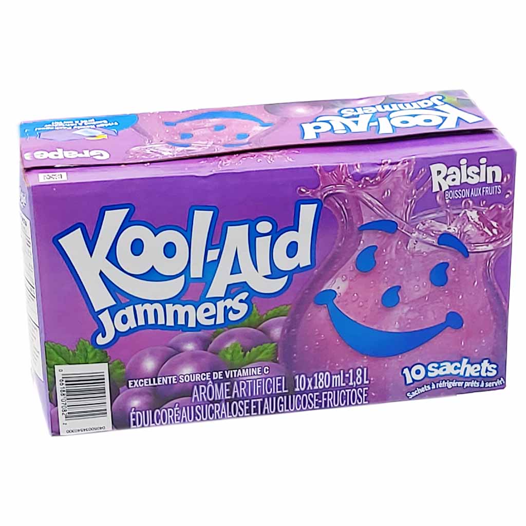 10x Kool-Aid Jammers Grape 10 Tüten mit je 180ml = 1,8L MHD:9.7.24