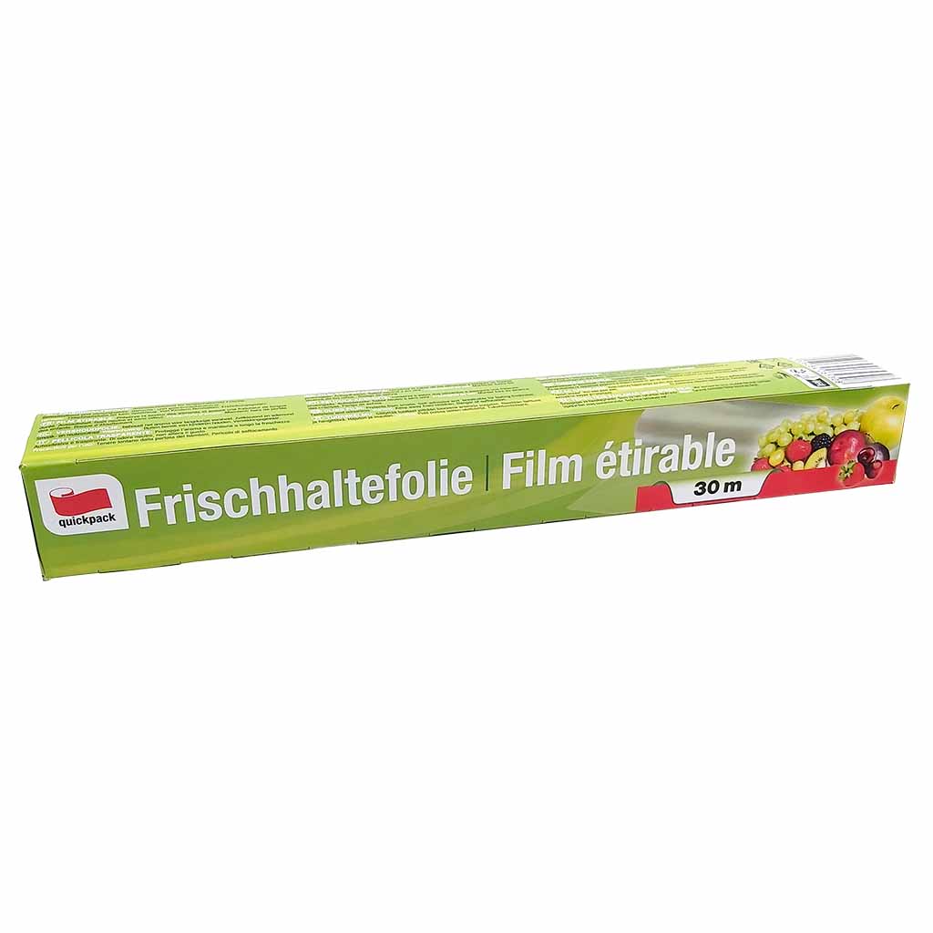 Frischhaltefolie 29 Zentimeter breit 30 Meter Rolle
