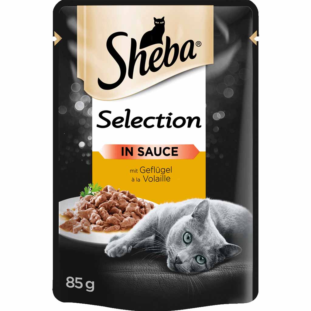 24x Sheba Selection in Sauce mit Geflügel á 85g=2040g MHD:29.7.24