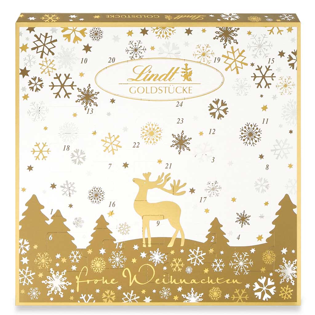 Lindt Adventskalender Goldstücke 156g front
