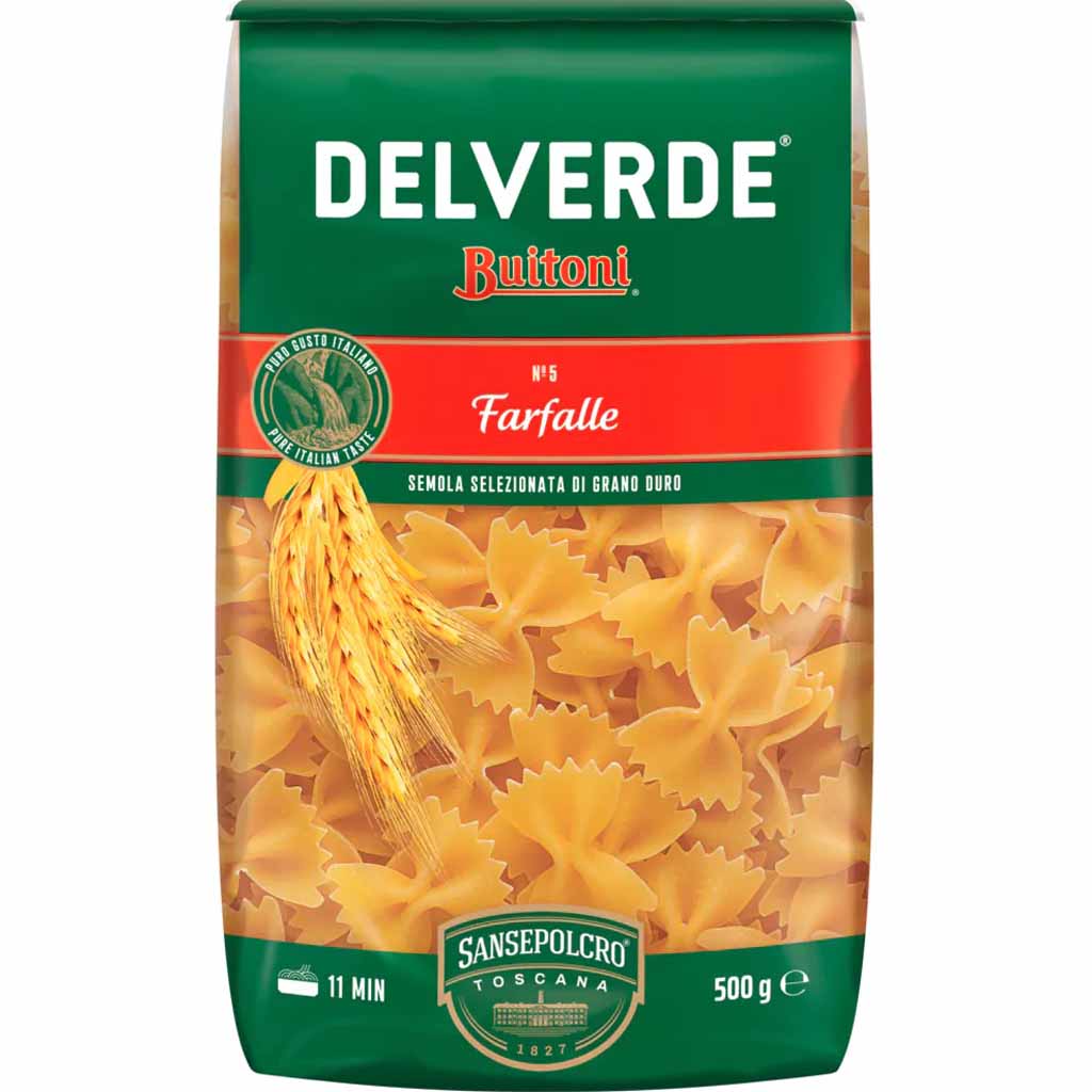Delverde Buitoni Nudeln Farfalle 500g MHD:30.7.27