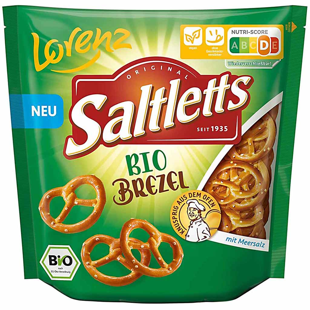 Lorenz Saltletts Bio Brezel mit Meersalz 150g MHD:12.8.21