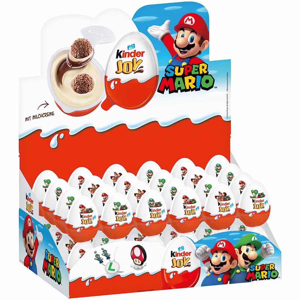 Kinder Joy Ü-Ei Super Mario 48er Thekendisplay MHD:14.10.21
