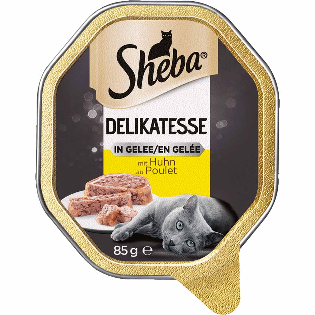22x Sheba Delikatesse in Gelee mit Huhn á 85g=1870g MHD:22.11.24