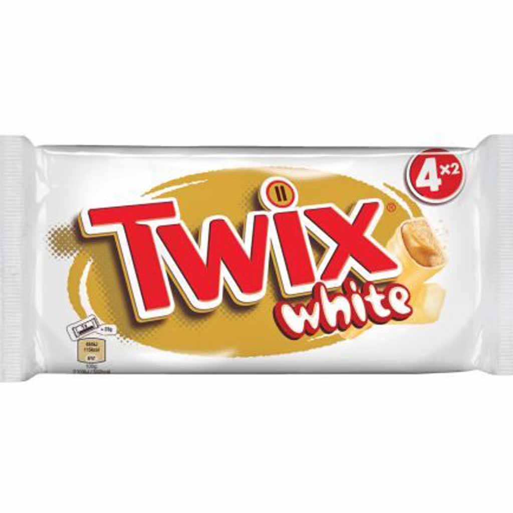 4x Twix White Doppelriegel á 46g=184g MHD:21.1.24