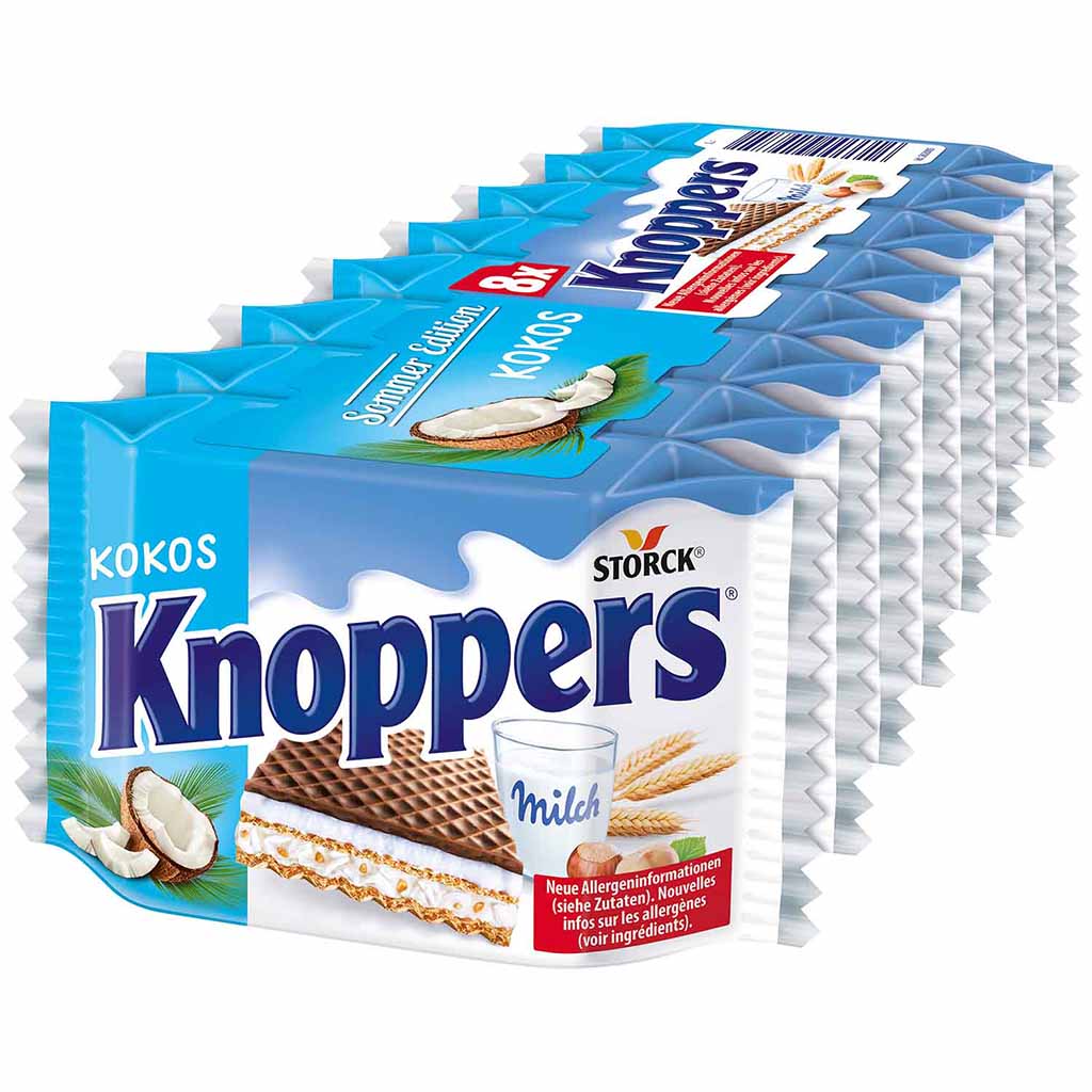 Knoppers Schnitte Kokos Sommer Edition 8x25g=200g MHD:10.10.22