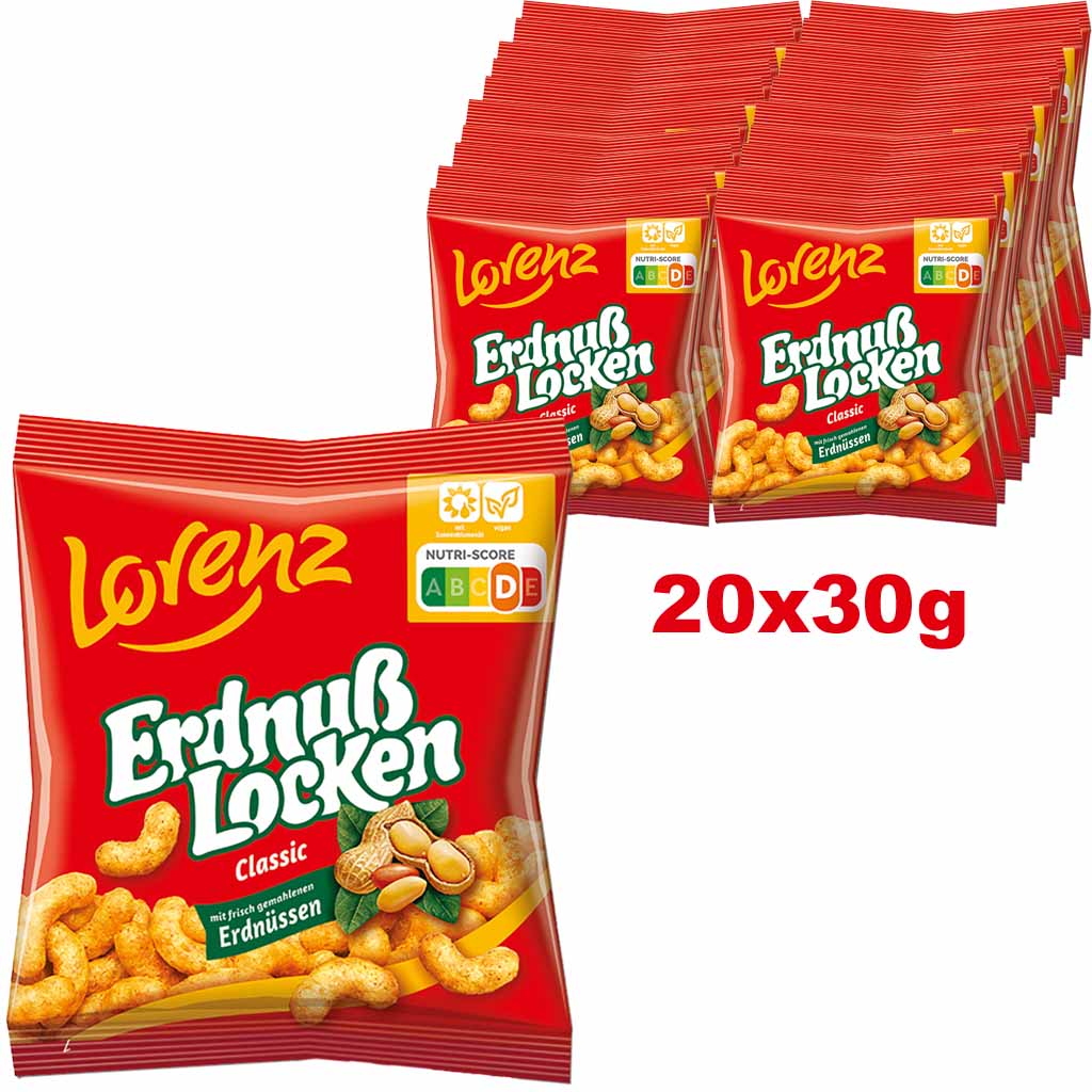 20x Lorenz Erdnuß Locken Classic 30g EAN 4018077799303 - 4018077079979