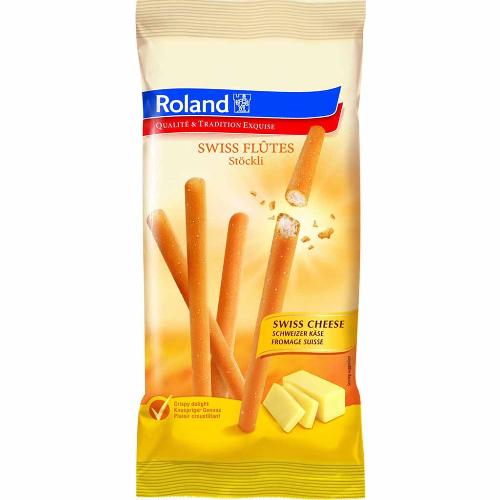 Roland Swiss Flûtes Stöckli Schweizer Käse 125g MHD:1.5.22