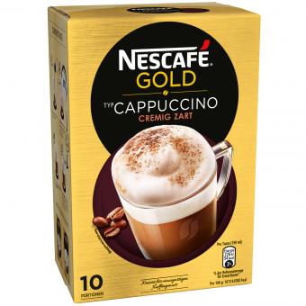 Nescafe Gold Cappuccino cremig zart 10 Portionsbeutel MHD:30.3.25