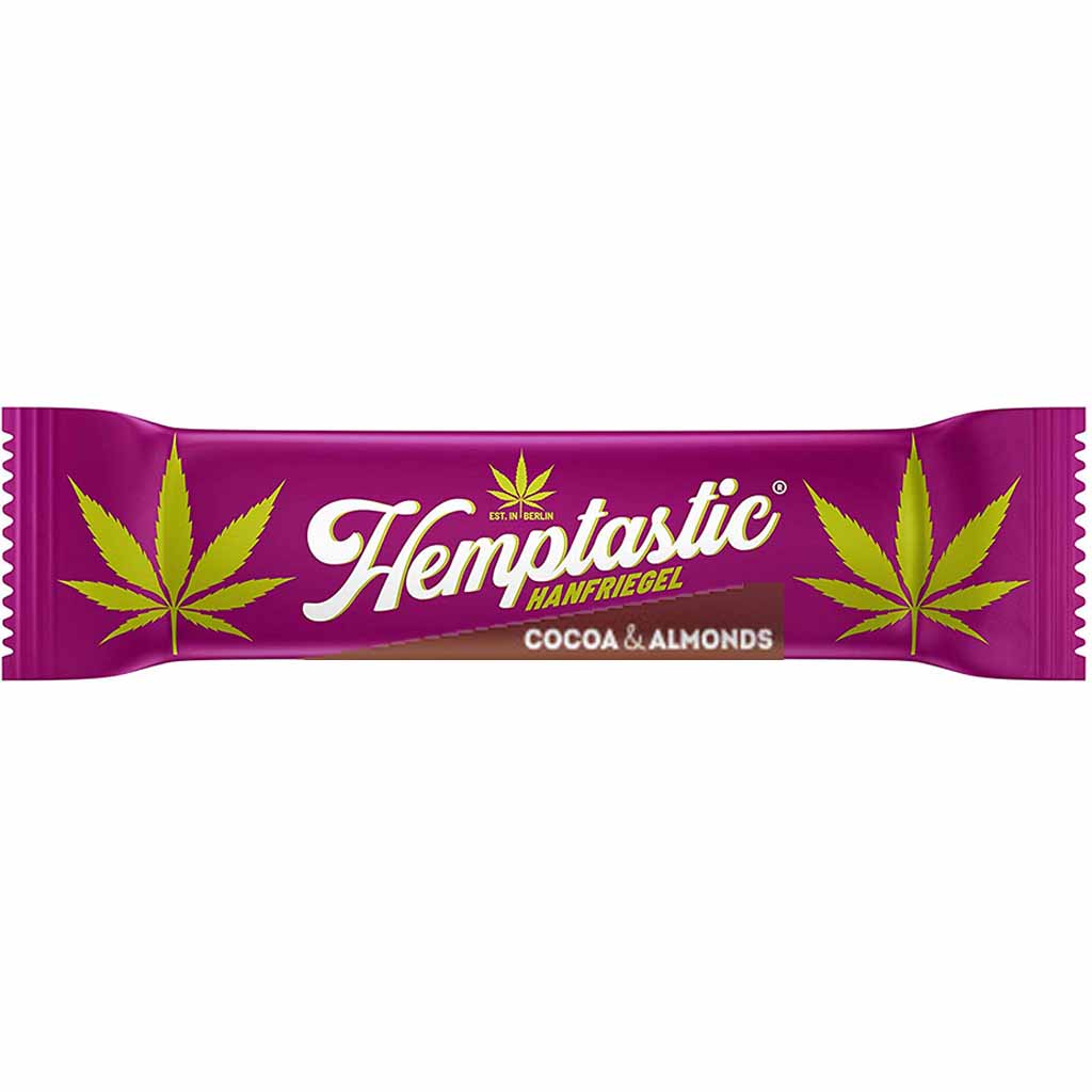 18x Hemptastic Hanfriegel Cocoa & Almonds á 40g=720g MHD:16.2.20