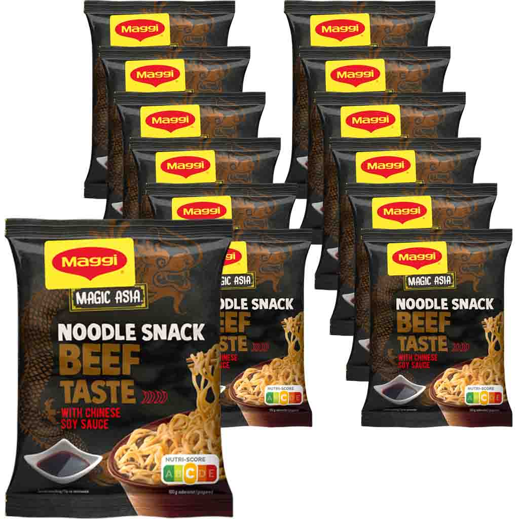 12x Maggi Magic Asia Nudel Snack Rind á 62g=744g MHD:30.11.24