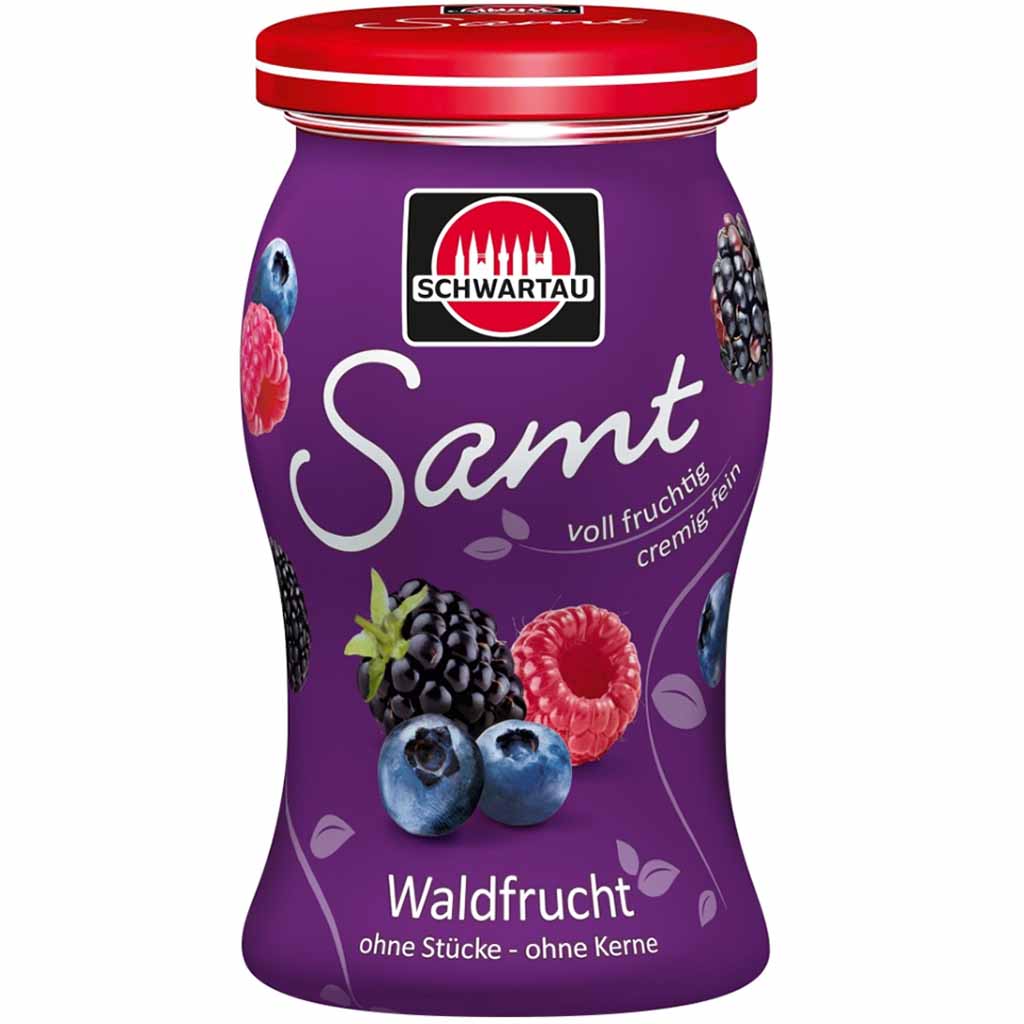 4x Schwartau Fruchtaufstrich Samt Waldfrucht á 270g=1080g MHD:10.7.20