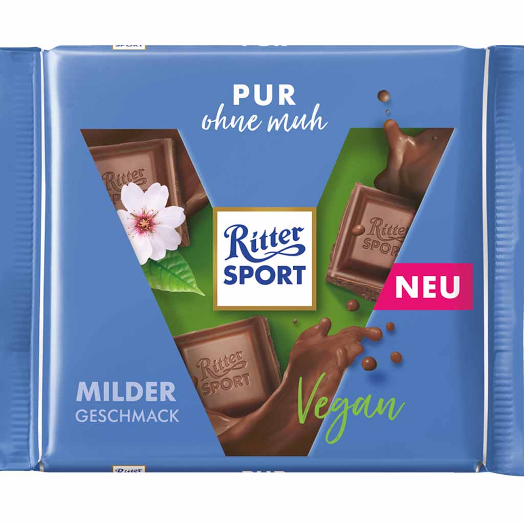 Ritter Sport Tafelschokolade Pur ohne muh 100g MHD:30.6.23
