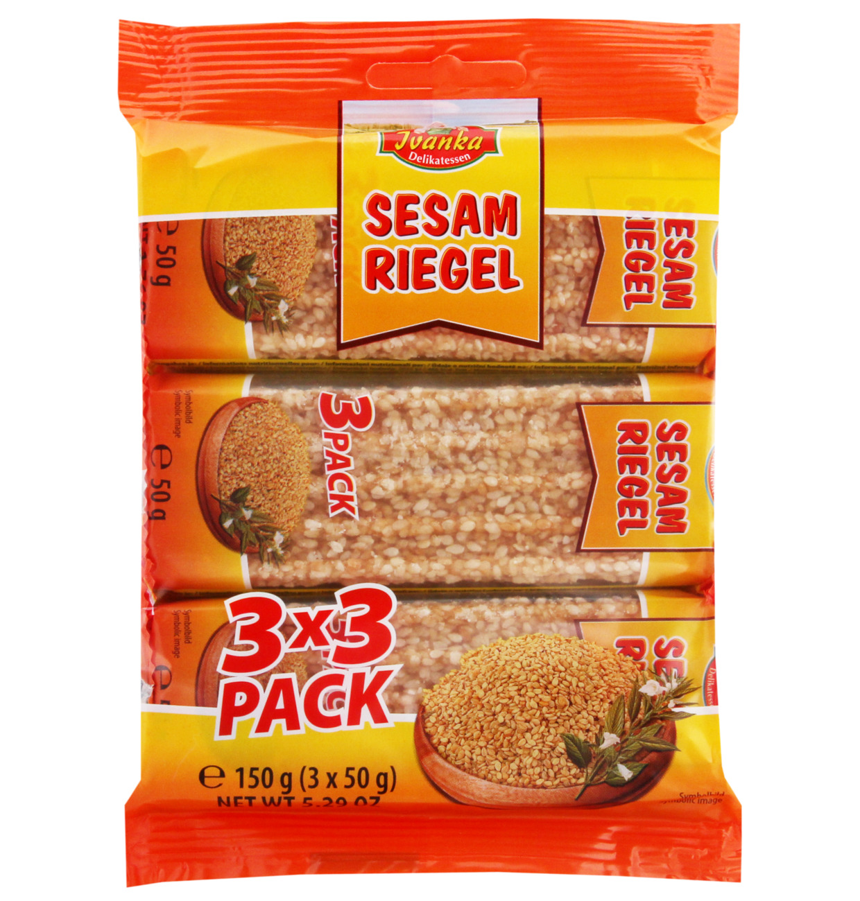 Ivanka Karamellisierter Sesamriegel 150g (3x50g) MHD:22.7.26