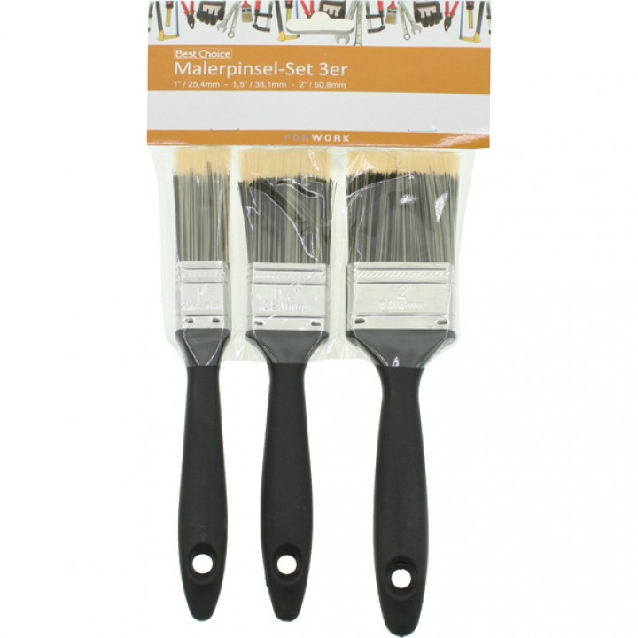 Maler Pinsel Set 3 er Pack