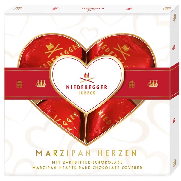 Niederegger Marzipan Herzen 50g MHD:16.2.25