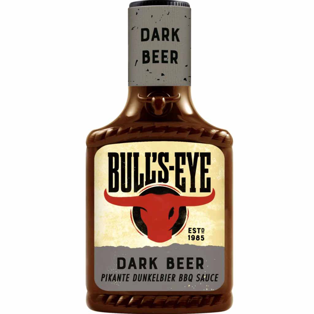 Bulls-Eye Dark Beer pikante Dunkelbier BBQ Sauce 300ml MHD:18.5.21