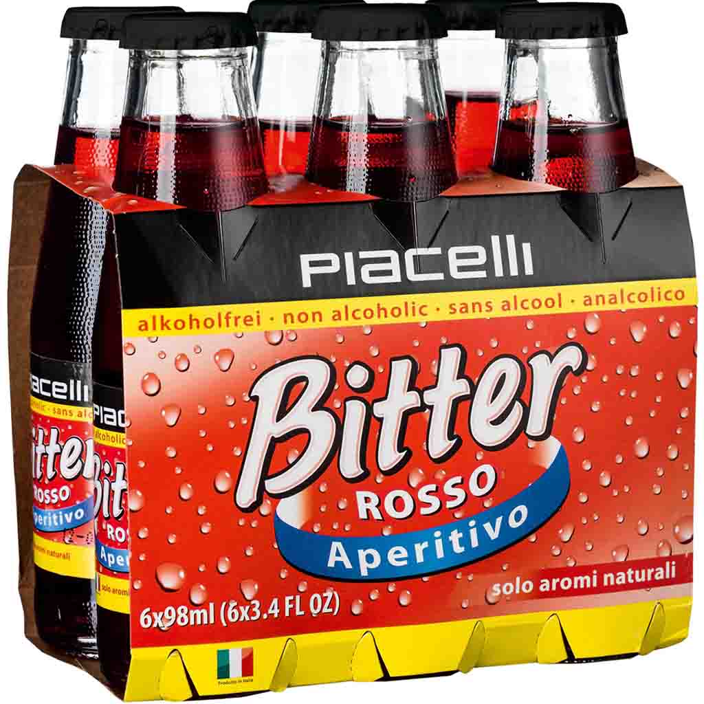 Piacelli Aperitif Bitter Rosso 6x98ml=588ml MHD:11.6.26