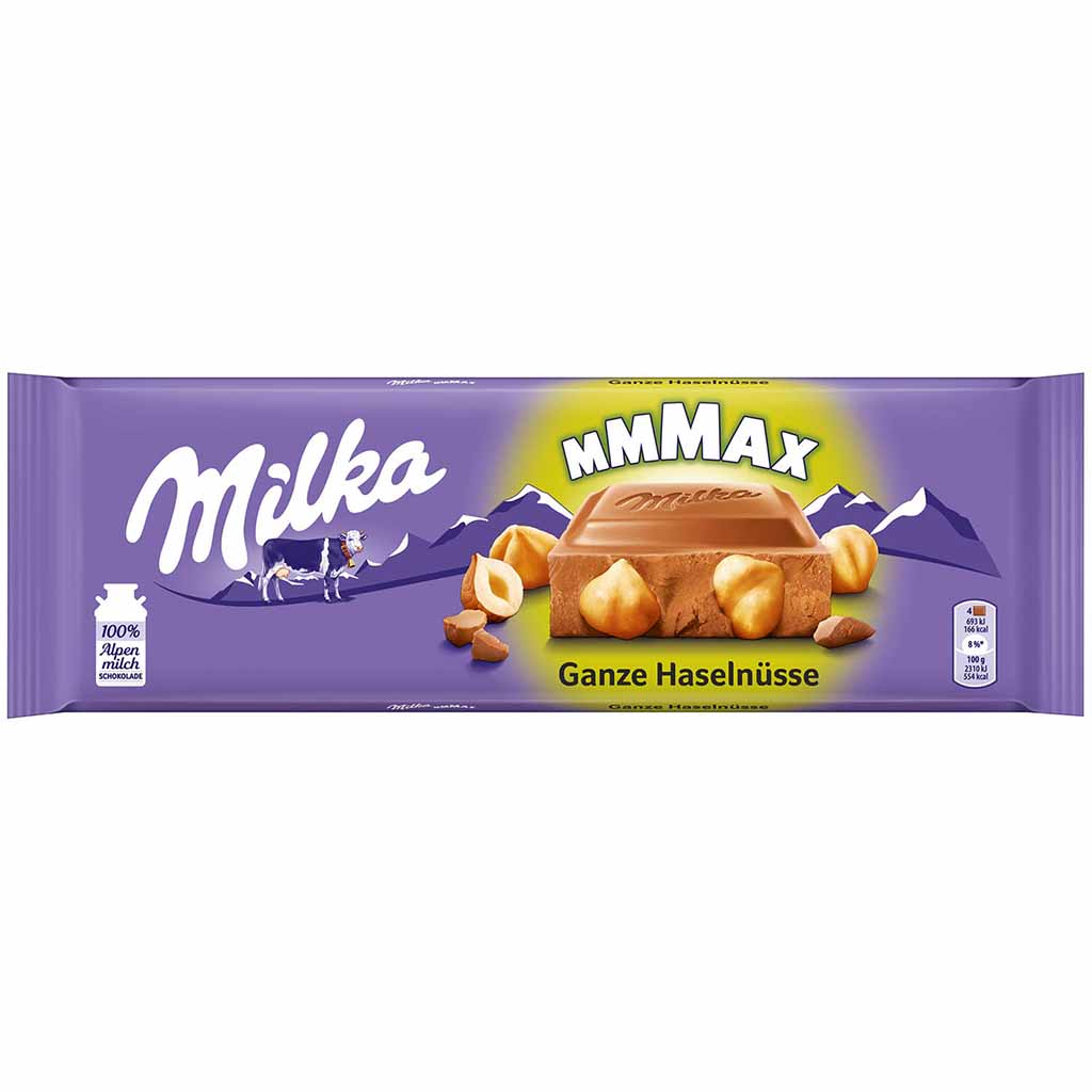 Milka Tafelschokolade MMMAX ganze Haselnüsse 270g MHD:28.2.22