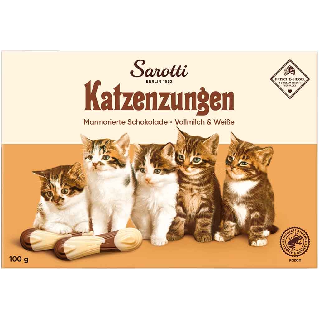 Sarotti Katzenzungen marmoriert 100g MHD:2.2.25