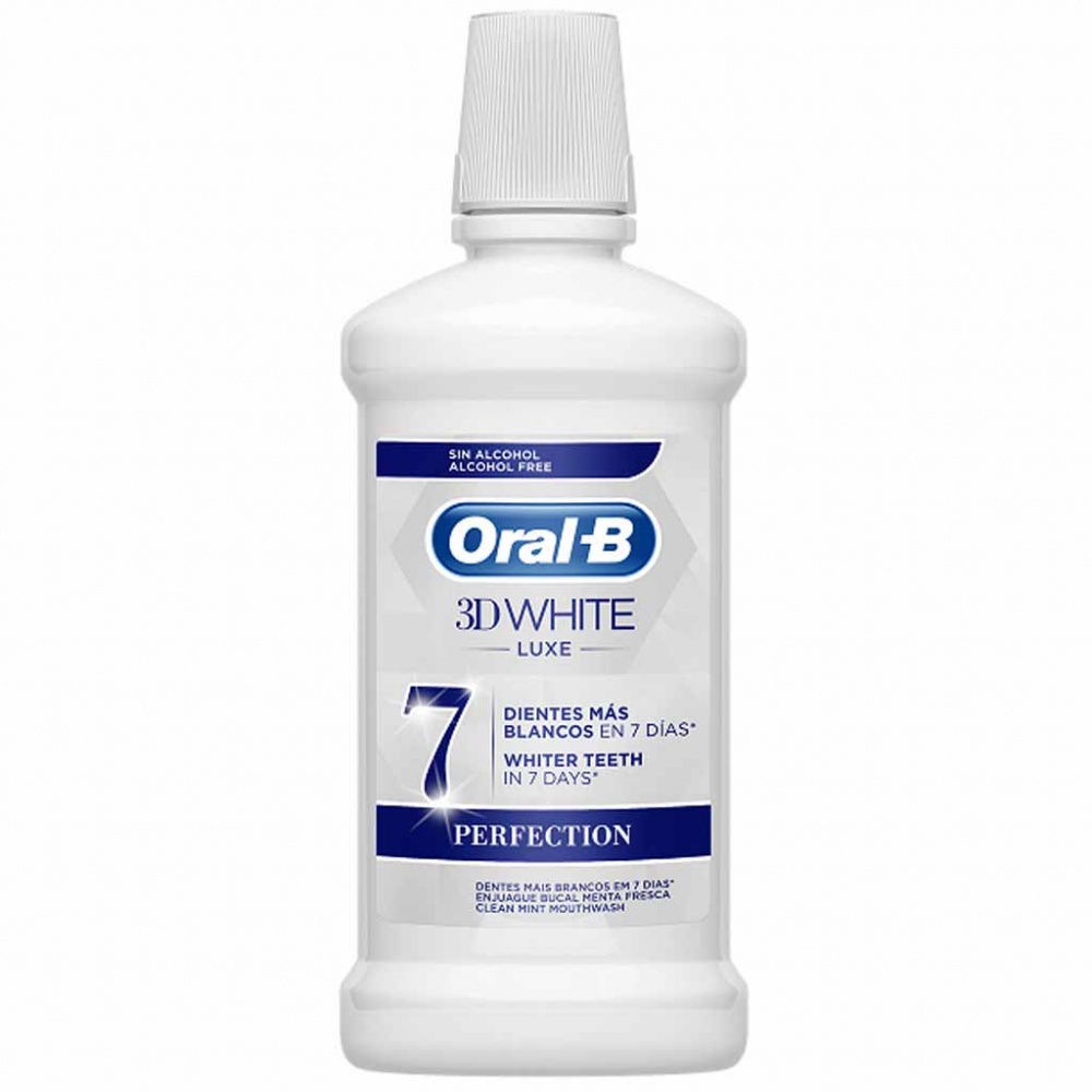 6x Oral-B 3D White 7 Tage Perfection Mundspülung á 500ml=3000ml MHD:12/19