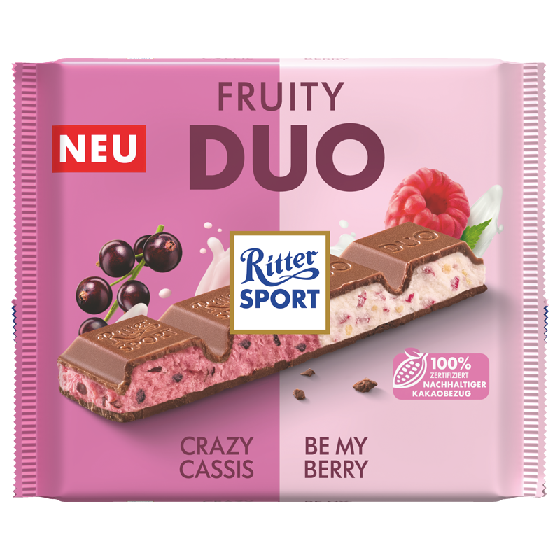Ritter Sport Fruity Duo Berry 218g MHD:24.2.25