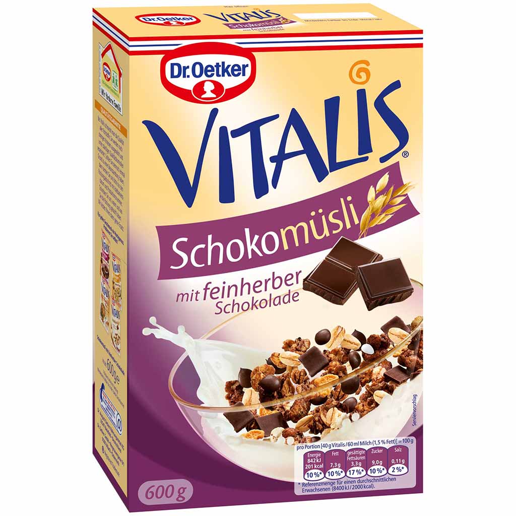 Dr.Oetker VITALIS Schoko Müsli Feinherb 600g MHD:27.2.25