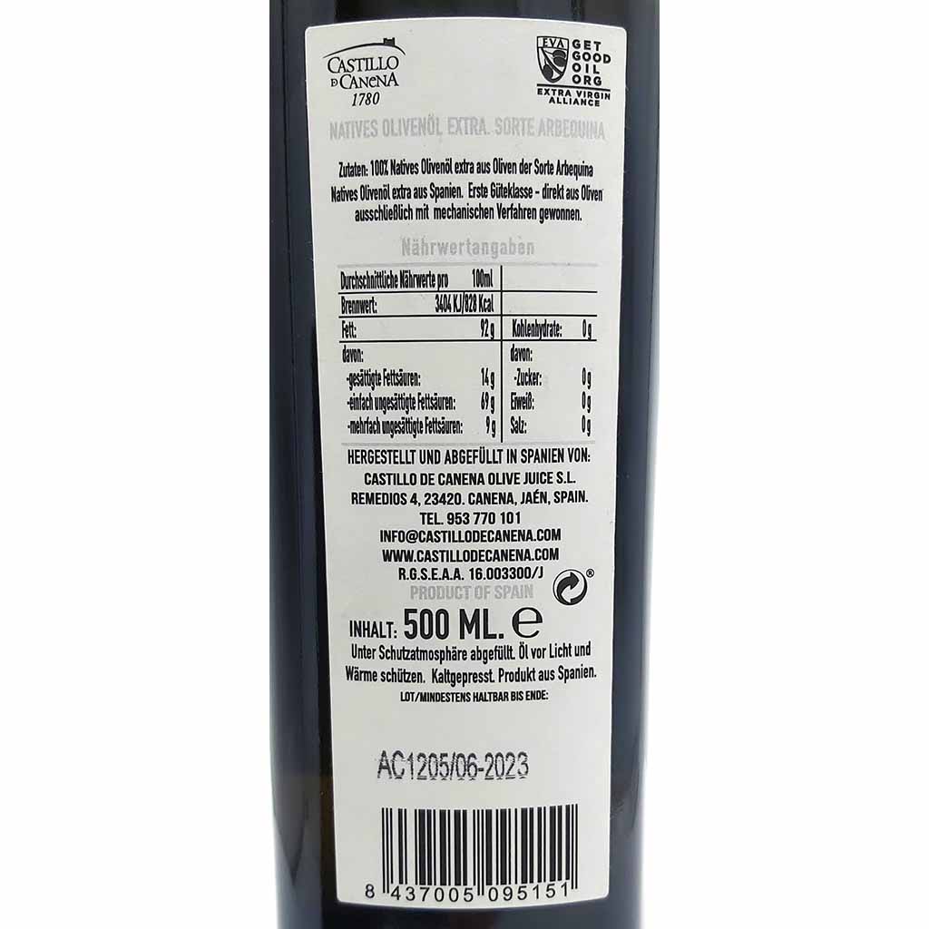 Castillo De Canena Reserva Familiar Arbequina Olivenöl 500 ml