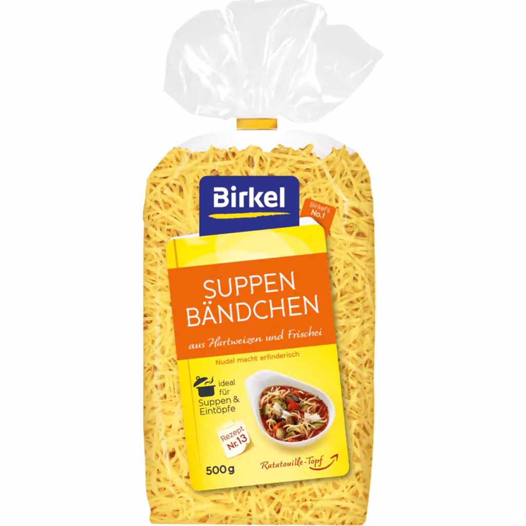 Birkel Nudeln Suppen-Bändchen 500g MHD:7.6.27