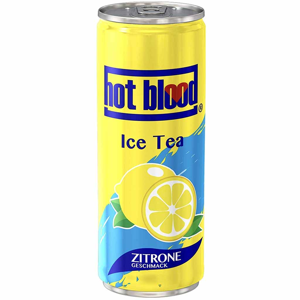 hot blood Ice Tea Zitrone Dosen 