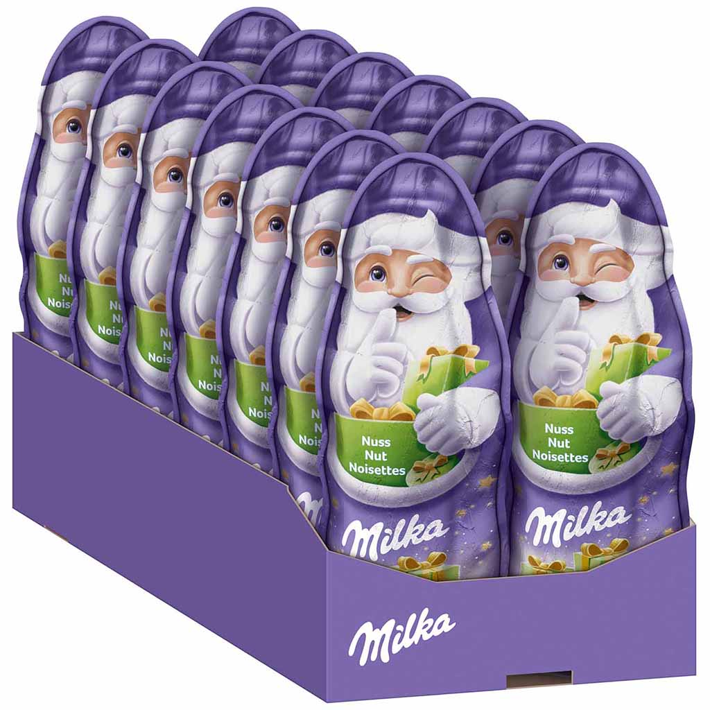 Milka Weihnachtsmann Nuss Schokolade 14x95g=1330g MHD:31.3.25