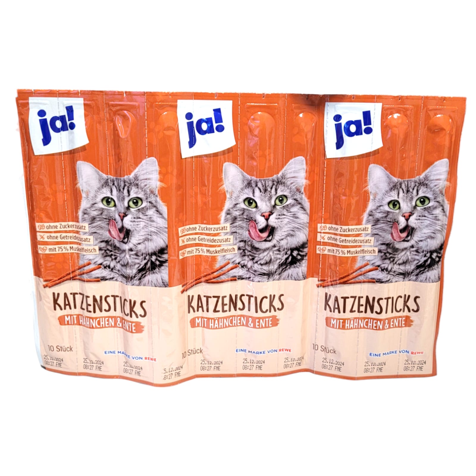 ja! Katzensticks 10 x 5g =50g MHD:10.8.25