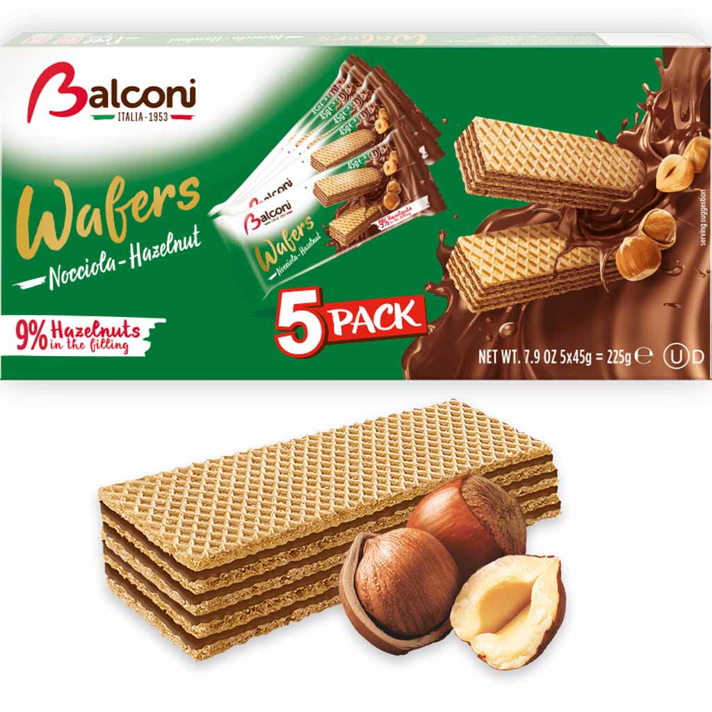 Balconi Waffelschnitten Haselnuss 5er 225g MHD:28.8.24