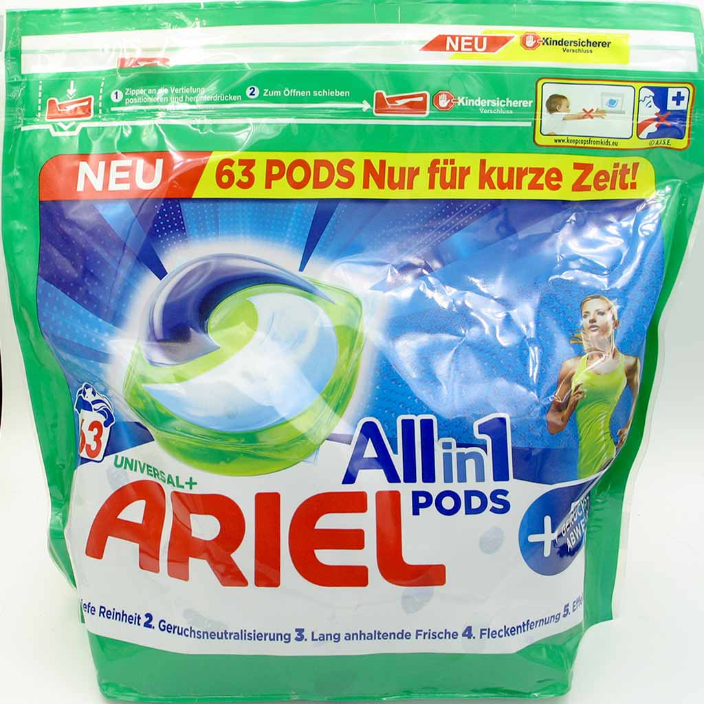 Ariel All-in-1 Pods Universal+ Extra Geruchsabwehr 63WL 1581,3g