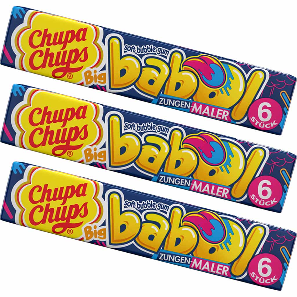 Chupa Chups Big Babol Zungen Maler 3x6 Kaugummi