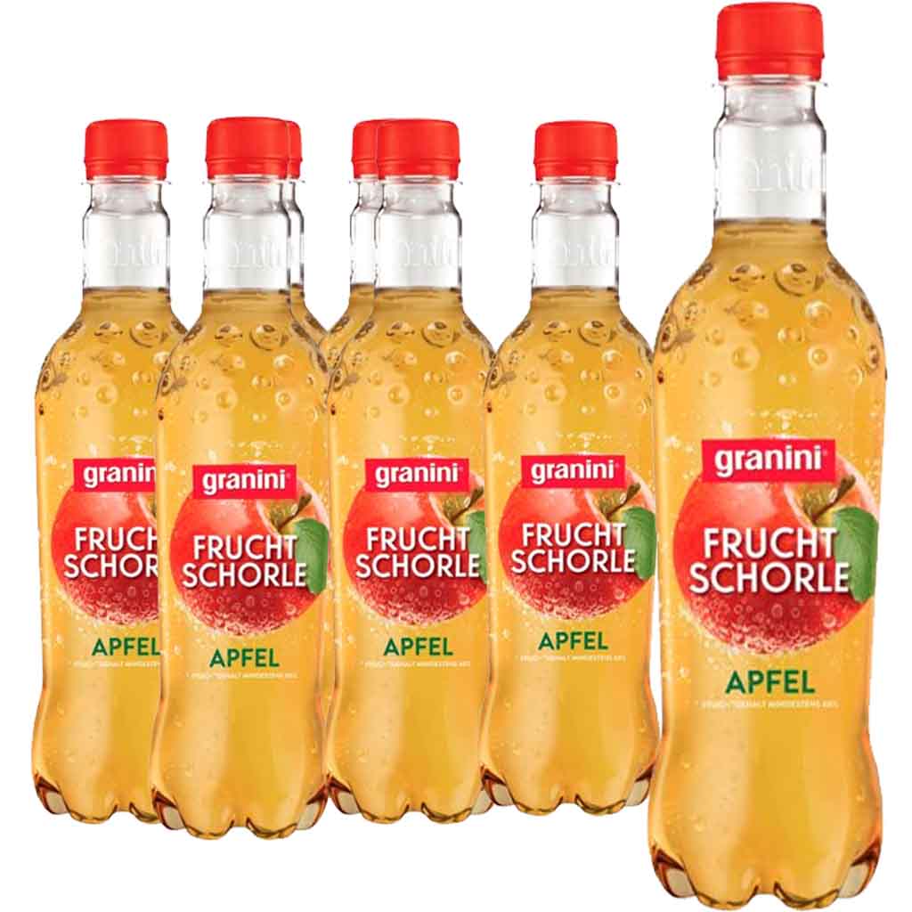 6x Granini Frucht Schorle Apfel PET á 0,5L=3L MHD:31.5.24