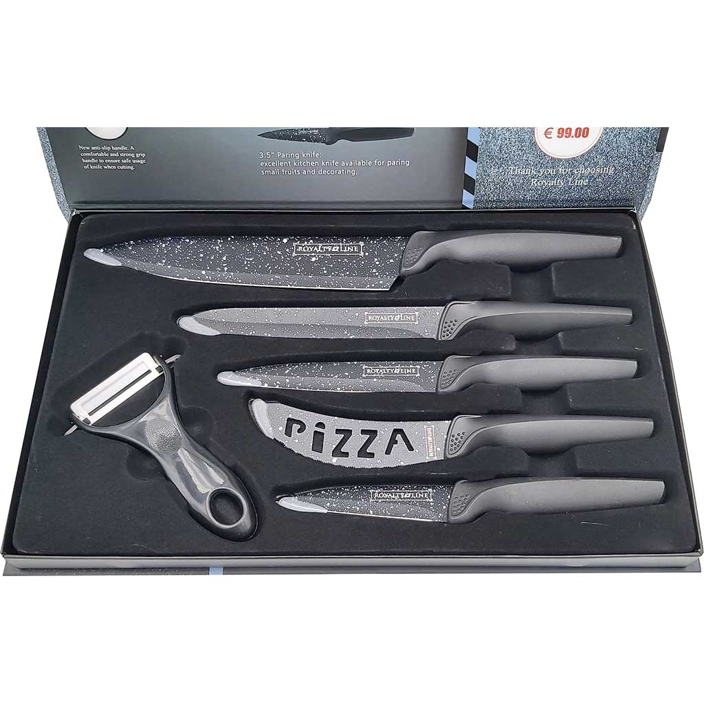 5 teiliges Messerset Premium Royalty Line plus Sparschäler gratis