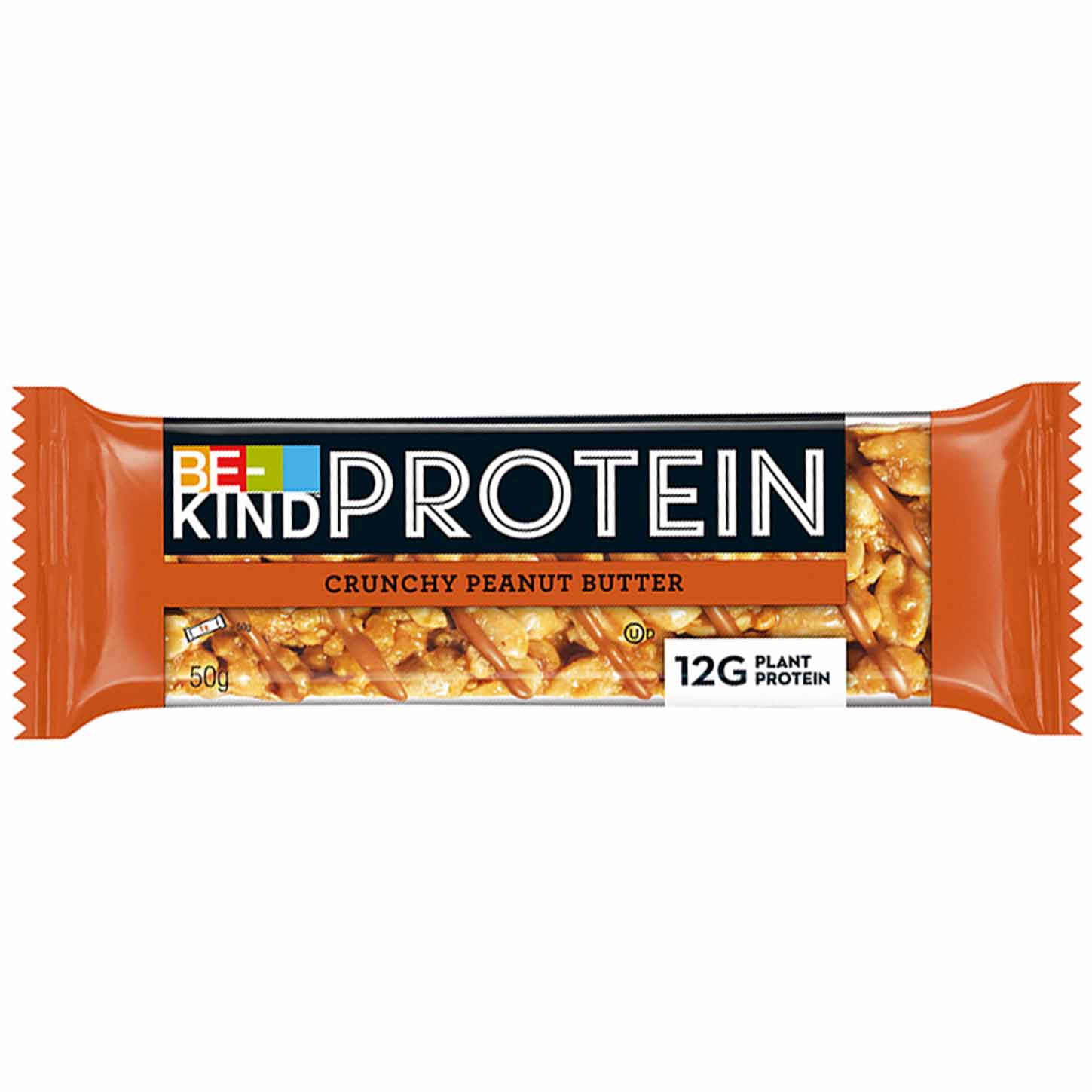 12x BE-KIND Protein Crunchy Peanut Butter 50g=600g MHD:2.9.24