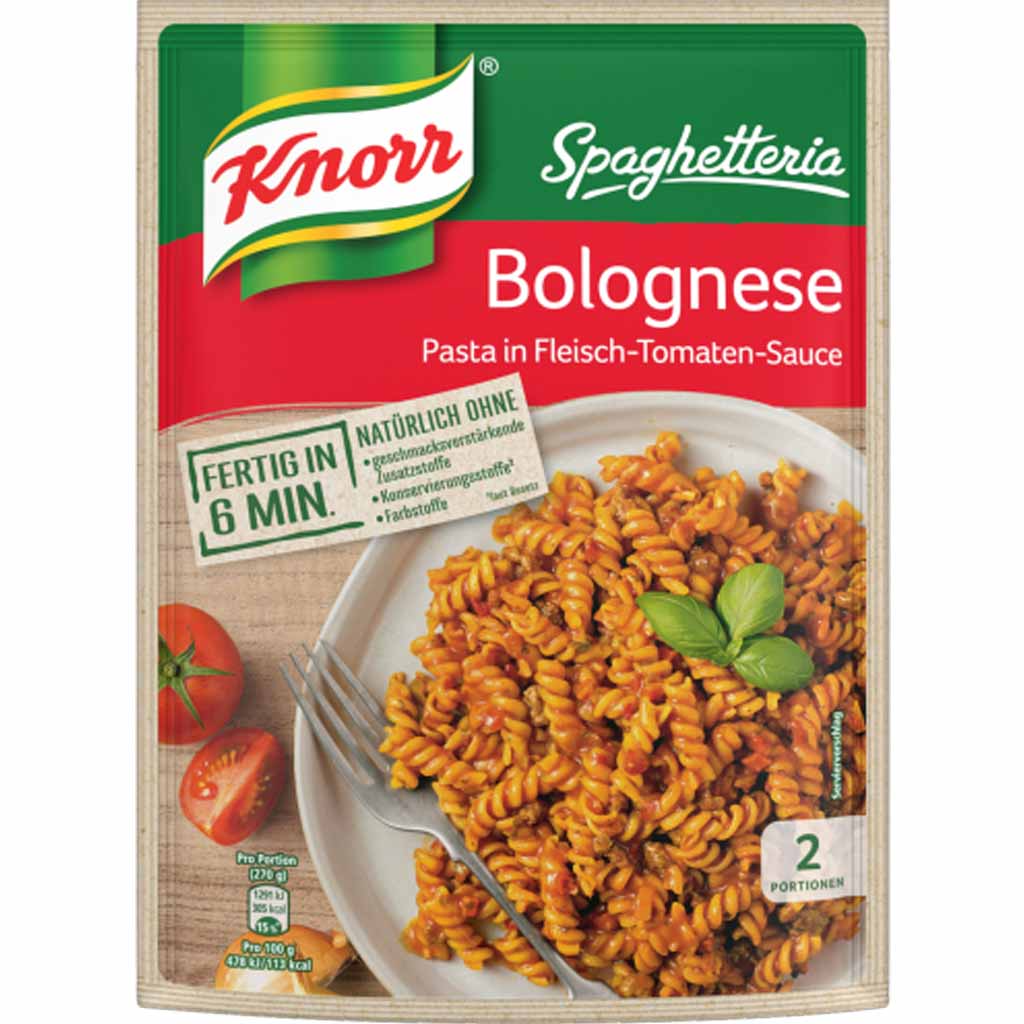10x Knorr Spaghetteria Bolognese á 160g=1,6kg MHD:31.3.20