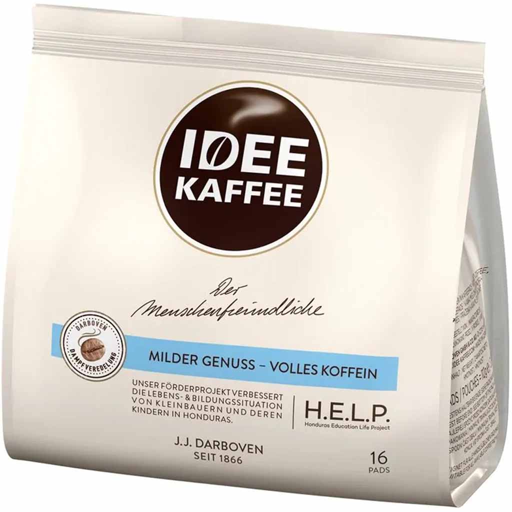 Idee Kaffee Kaffeepads Der Menschenfreundliche 16er 112g MHD:30.3.23